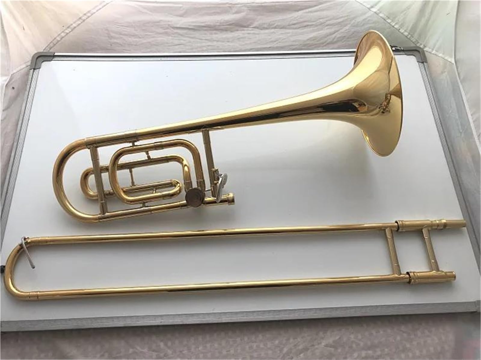 B-Posaune Instrument Goldlack Kolben Profiposaune