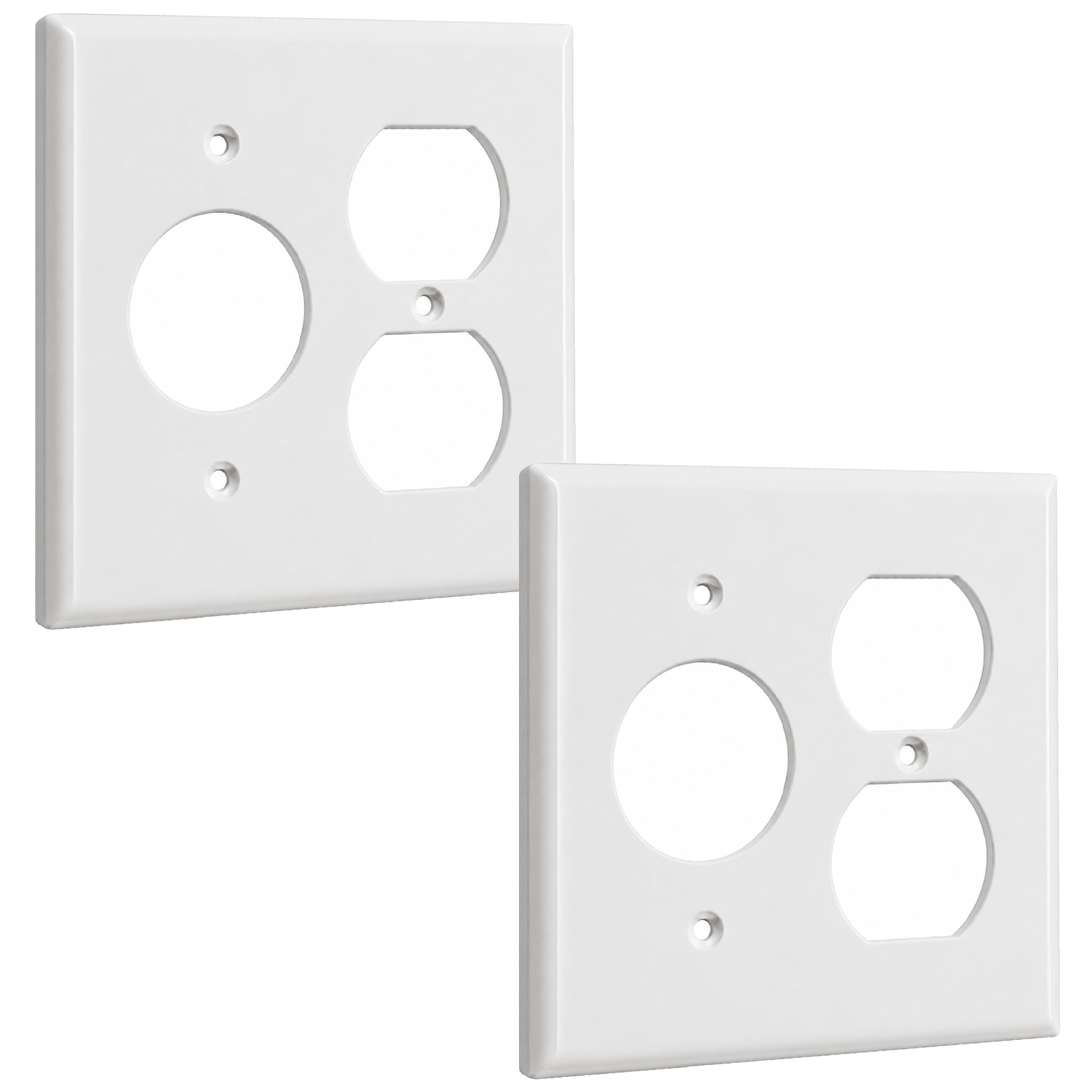 OHLECTRIC Lexan Wall Plate 2 Gang 1 Duplex for Single Receptacle