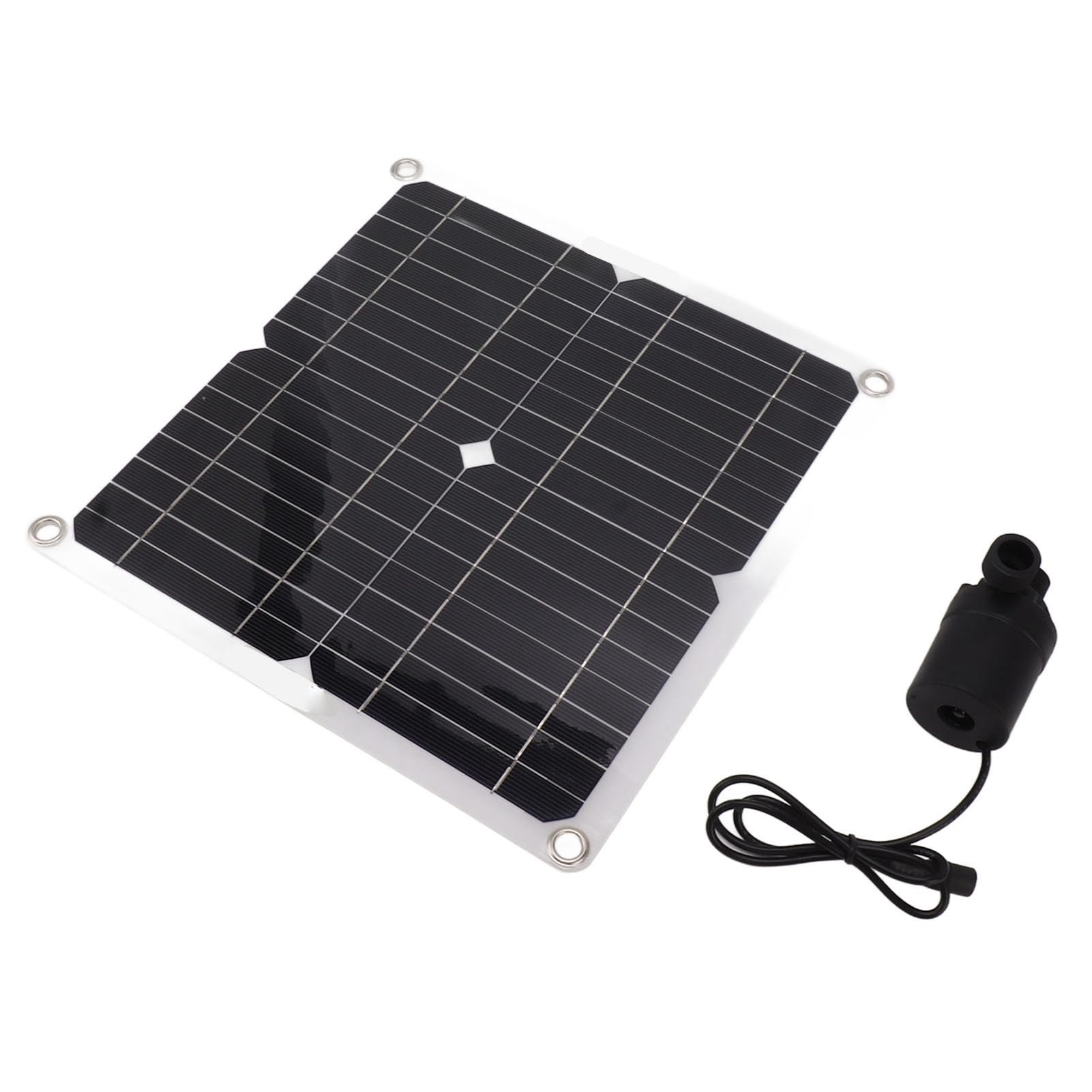 Yinhing 50-W-Solar-Set mit 22-W-Brunnenpumpe, Solarbetriebener Brunnen mit Batteriekasten, Timer-Steuerung, Pumpe für Garten und Teich