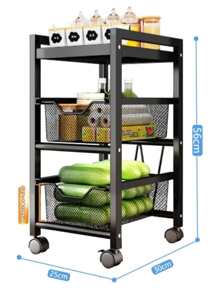 Amazon.co.jp: Bivoyud キッチンワゴン キャスター付き 5段 収納