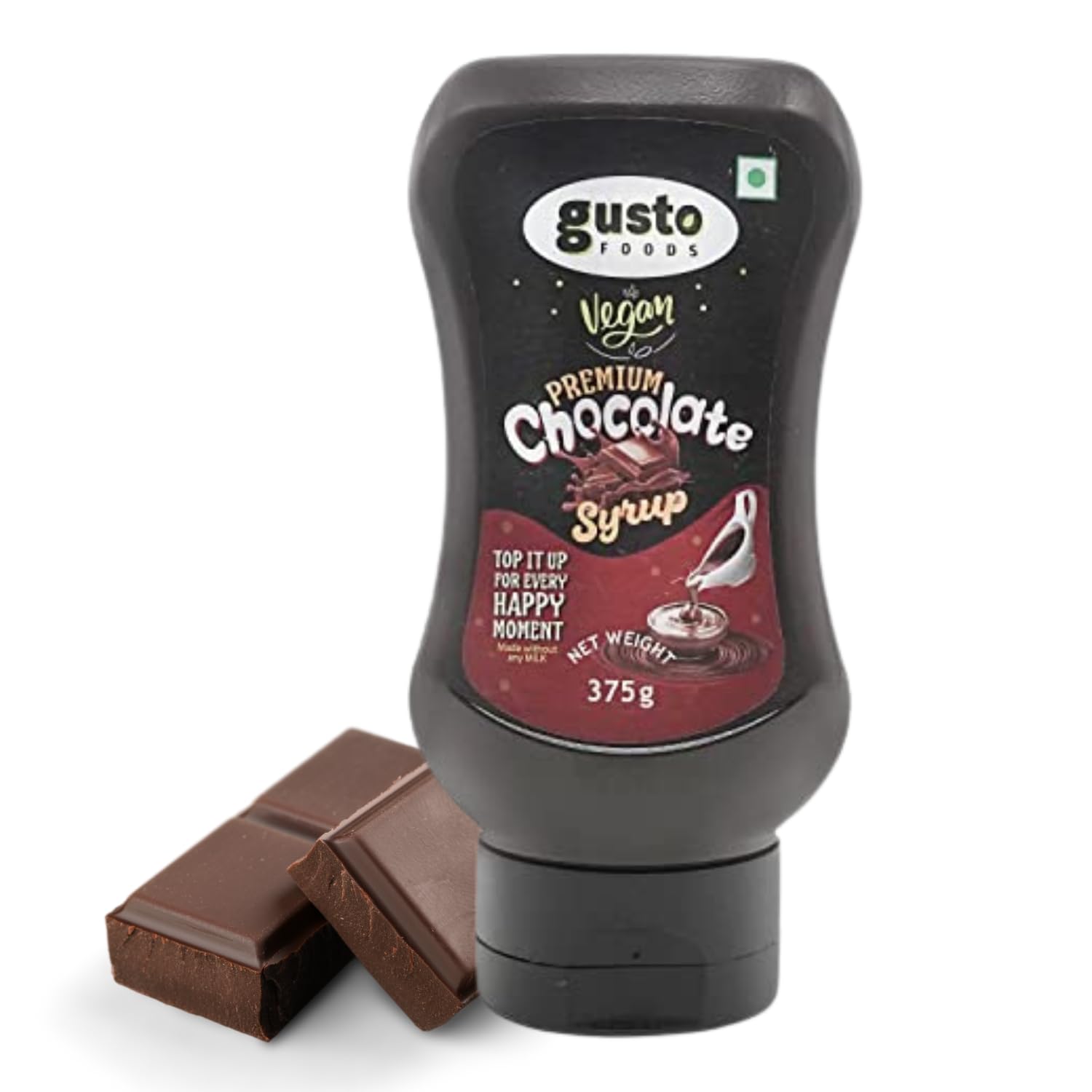 Gusto Foods Premium Chocolate Syrup (375g) for Ice Creams, Desserts and Cake | Easy to Use Squeezy Bottle (Pack of 1) (B09M3K6N7M) Amazon Price History, Amazon Price Tracker