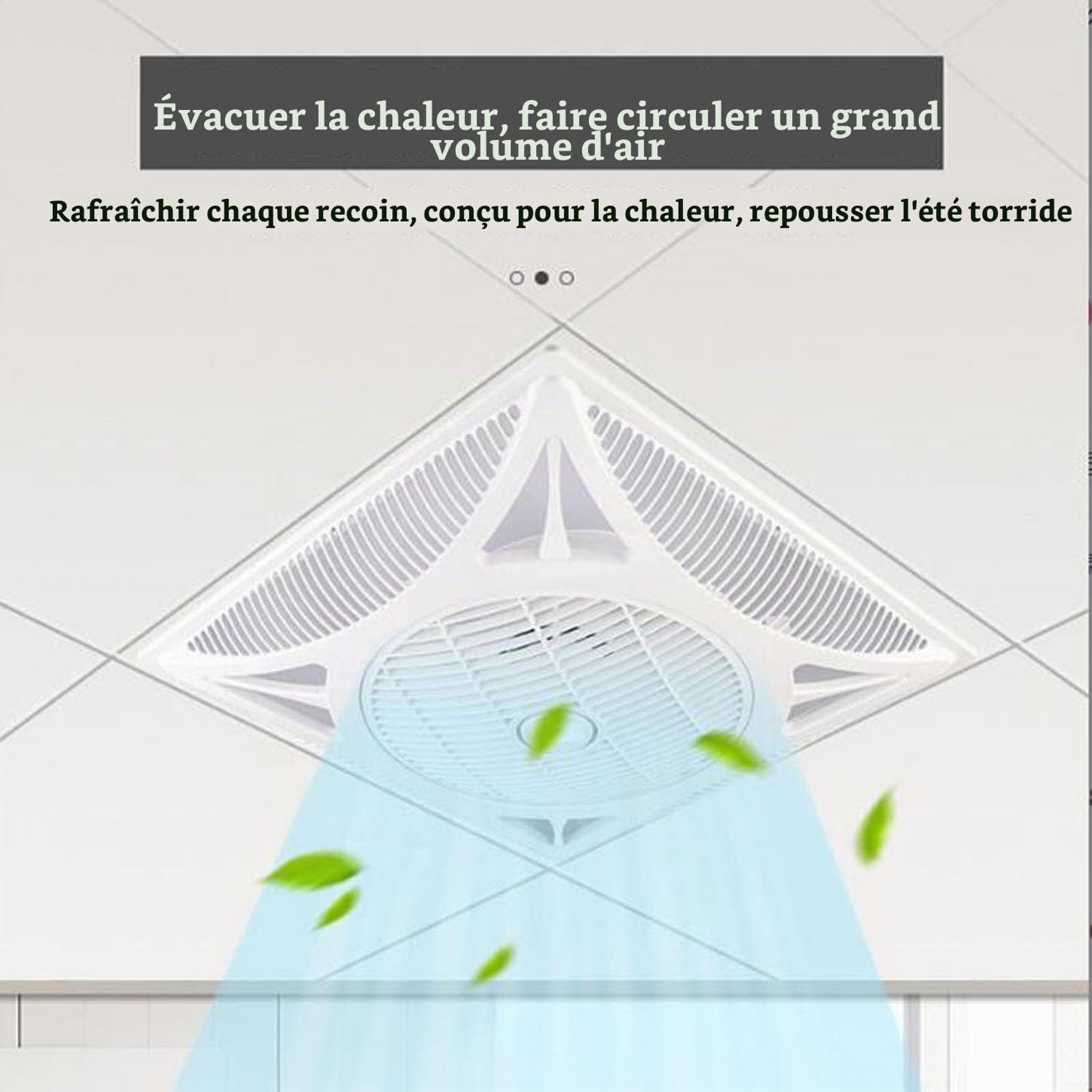 Ventilateur Extracteur avec Lumière LED,Extracteur d'air Salle De Bain 600 * 600Mm,Extracteur Air Chaud Plafond Et Montage Mural,Télécommande sans Fil,pour WC, Cuisine,Cave