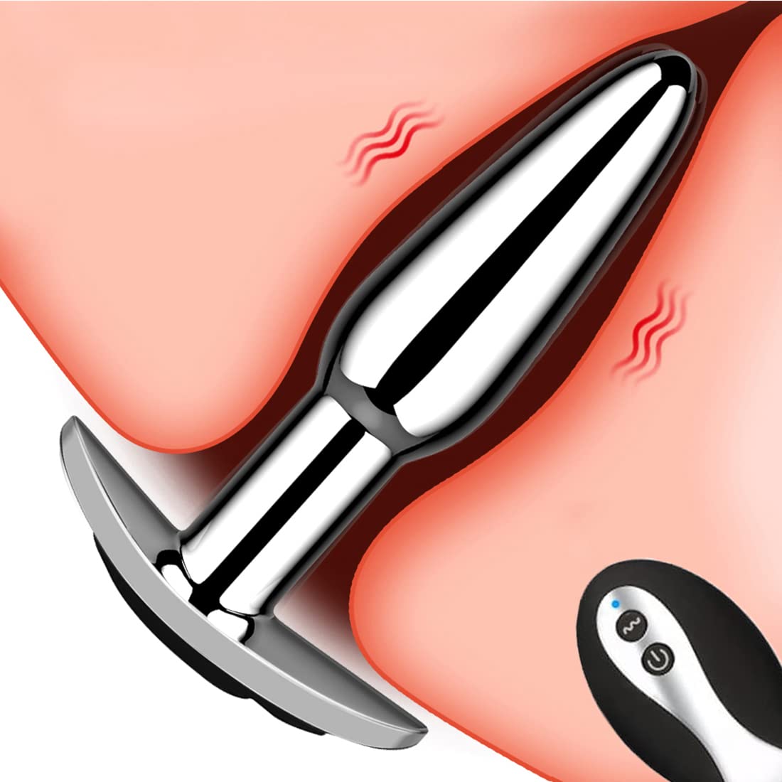 TDLPlus Anal Vibratoren Analplug mit 10 Vibrationsmodi und Fernbedienung Metall Buttplug Dildo Vibratorstarb Prostata Stimulator Vibrator Sexspielzeug für Männer Frauen Paare