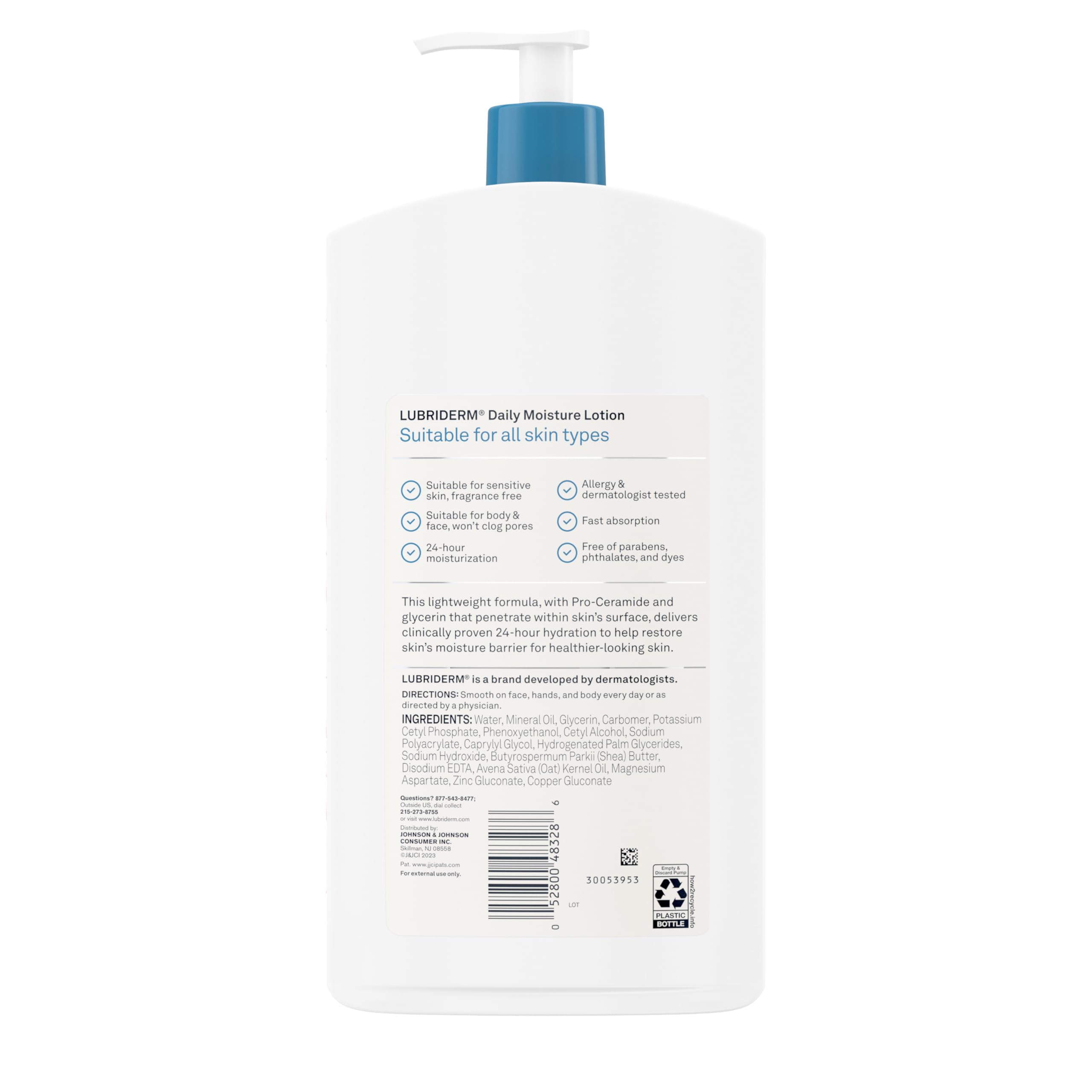 Lubriderm Fragrance-Free Daily Moisture Lotion with Pro-Ceramide