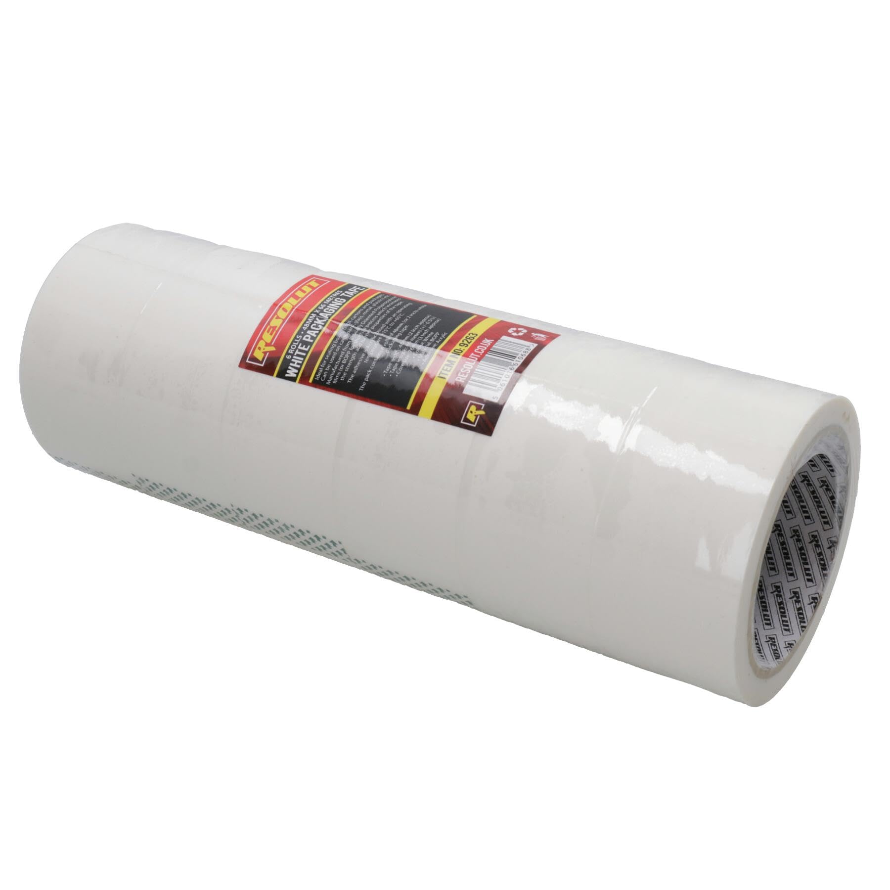 Cinta de embalaje blanca de 48 mm x 68 metros por rollo, resistente 36 rollos