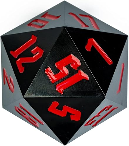 Miniatura 3 de D20 Dado Único de 55mm, Dado DND de 20 Caras, Dado D20 Gigante Poliédrico D&D de Tamaño Grande para Dungeons and Dragons, RPG, Juegos de Mesa MTG