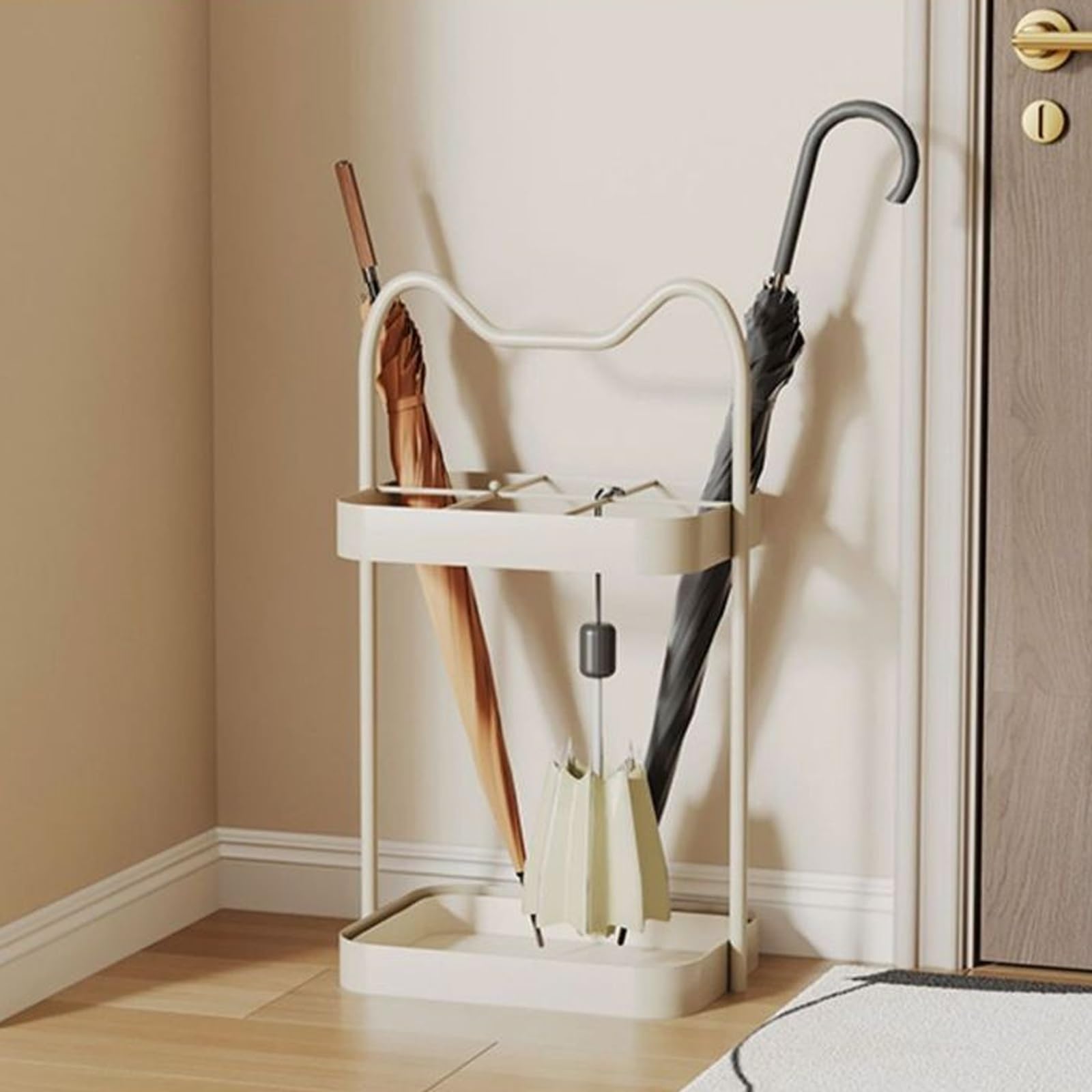 Porte-parapluies au design moderne blanc pour la maison et le bureau