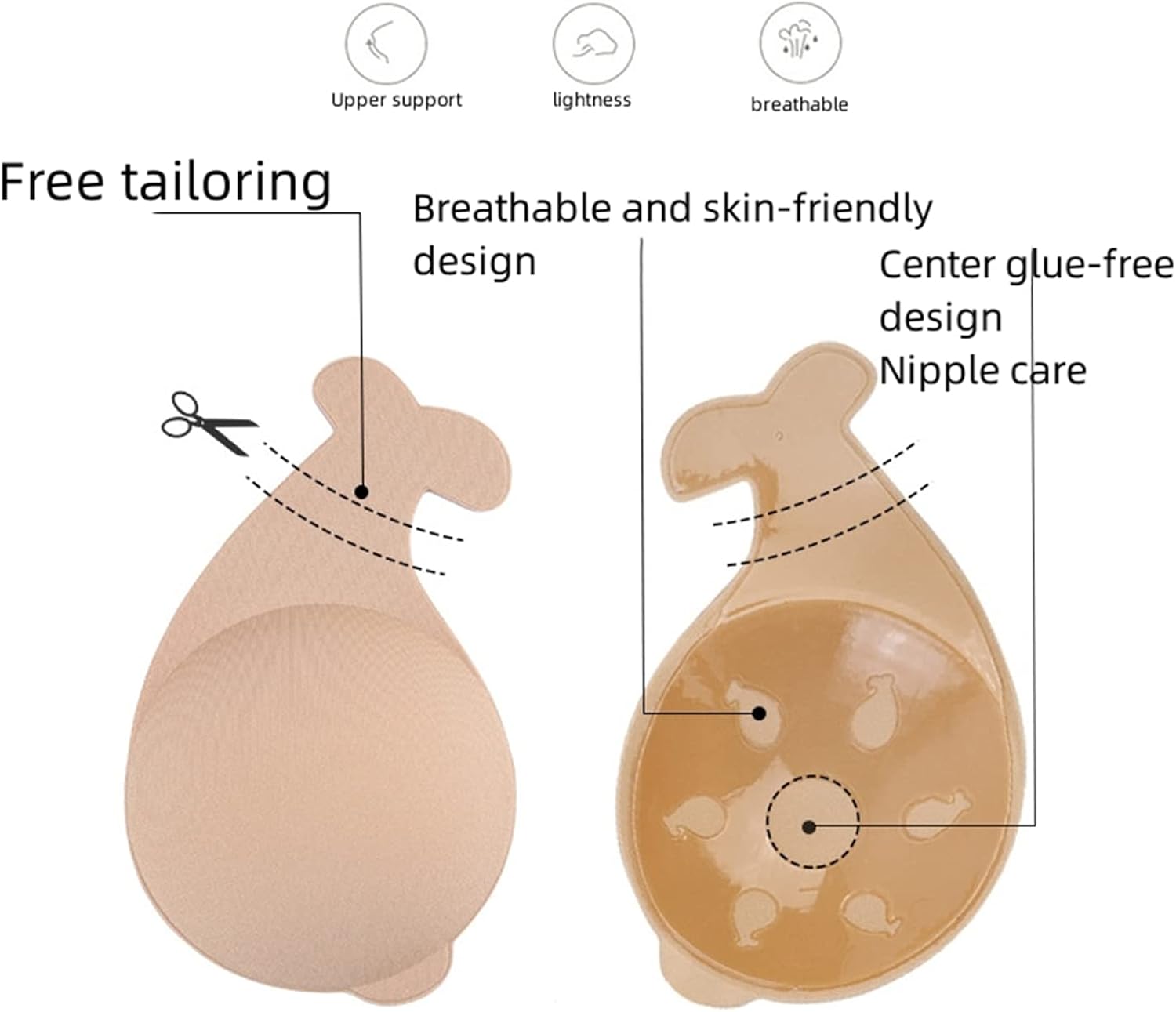 Miniatura 3 de ICEGIA Cubierta para pezones Pasties de silicona adhesivas adhesivas Cubiertas reutilizables para pezones pastosos para mujeres