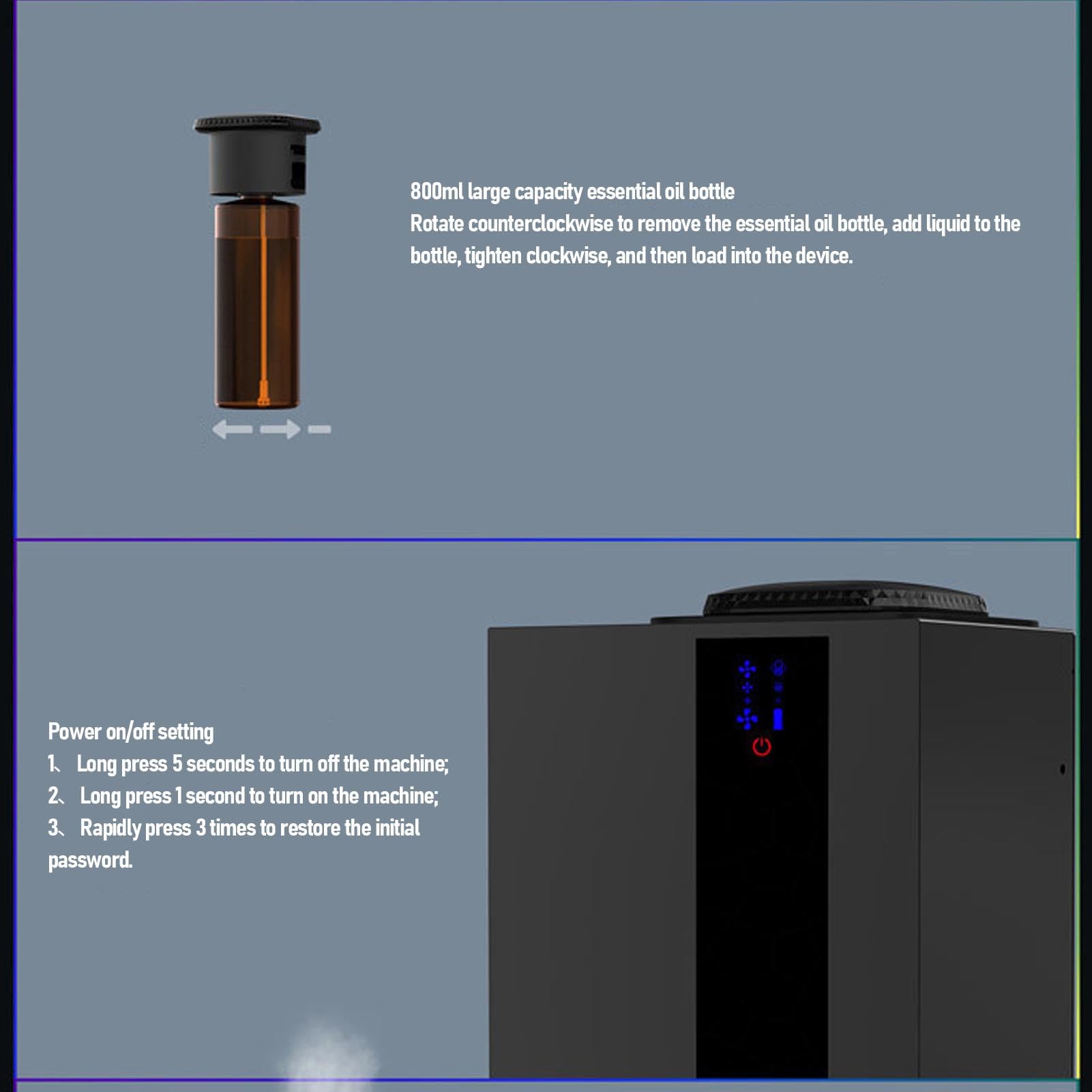 Smart HVAC Scent Diffuser for Home Office Spa, Aromatherapy Diffuser with Mobile App Control, Silent & Efficient, Large Room Fragrance Coverage (US Plug 100-240v)