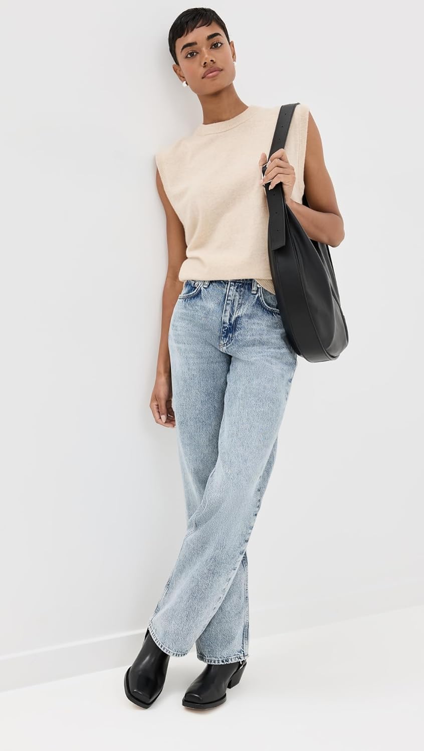 rag & bone Women's Shea High Rise Relaxed Straight Jeans - Image 5