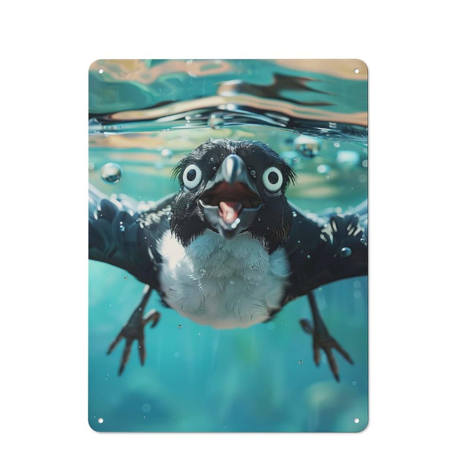 Junmoney Magpie Sea Metal Wall Decor Sign, Home Decor Sign For Country Kitchen, Porch Wall Or Utility Room, Gift For Mum, Friends Or Flower Lovers, 40X30cm