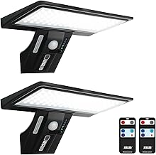 JESLED Solar Light with 90 LEDs with Motion Sensor, 4 Optional Lighting Modes, Waterproof Solar Lamps, Outdoor Lamp for Garden, Patio, 2 Pieces