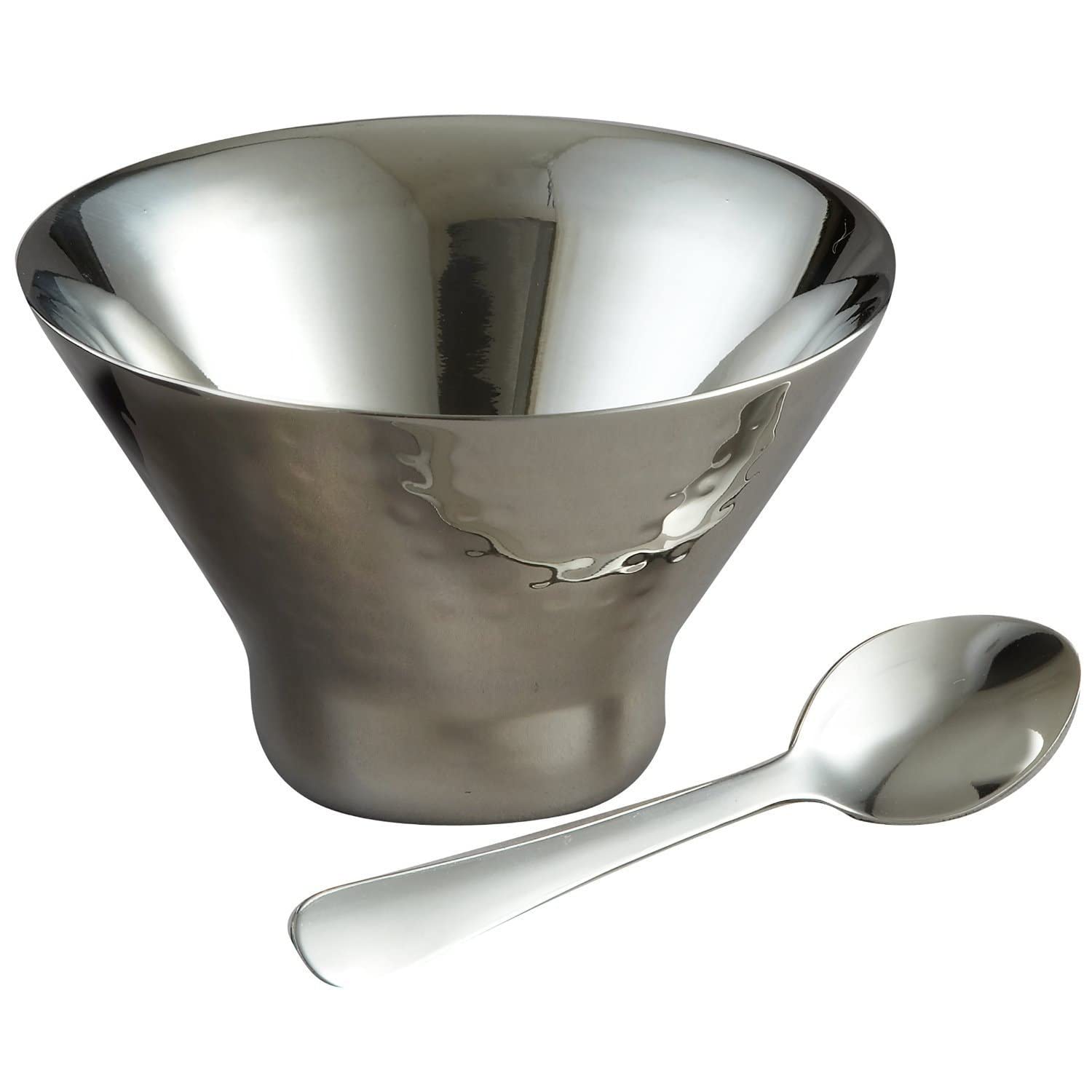 Elegance Stainless Steel Dessert Bowl with Spoon