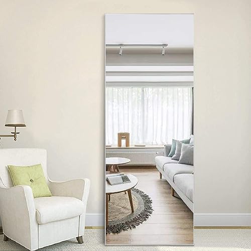 Miniatura 2 de PexFix - Espejo de longitud completa, marco de aleación de aluminio, espejo grande, espejo de suelo, espejo de vestidor con soporte de pie, espejo