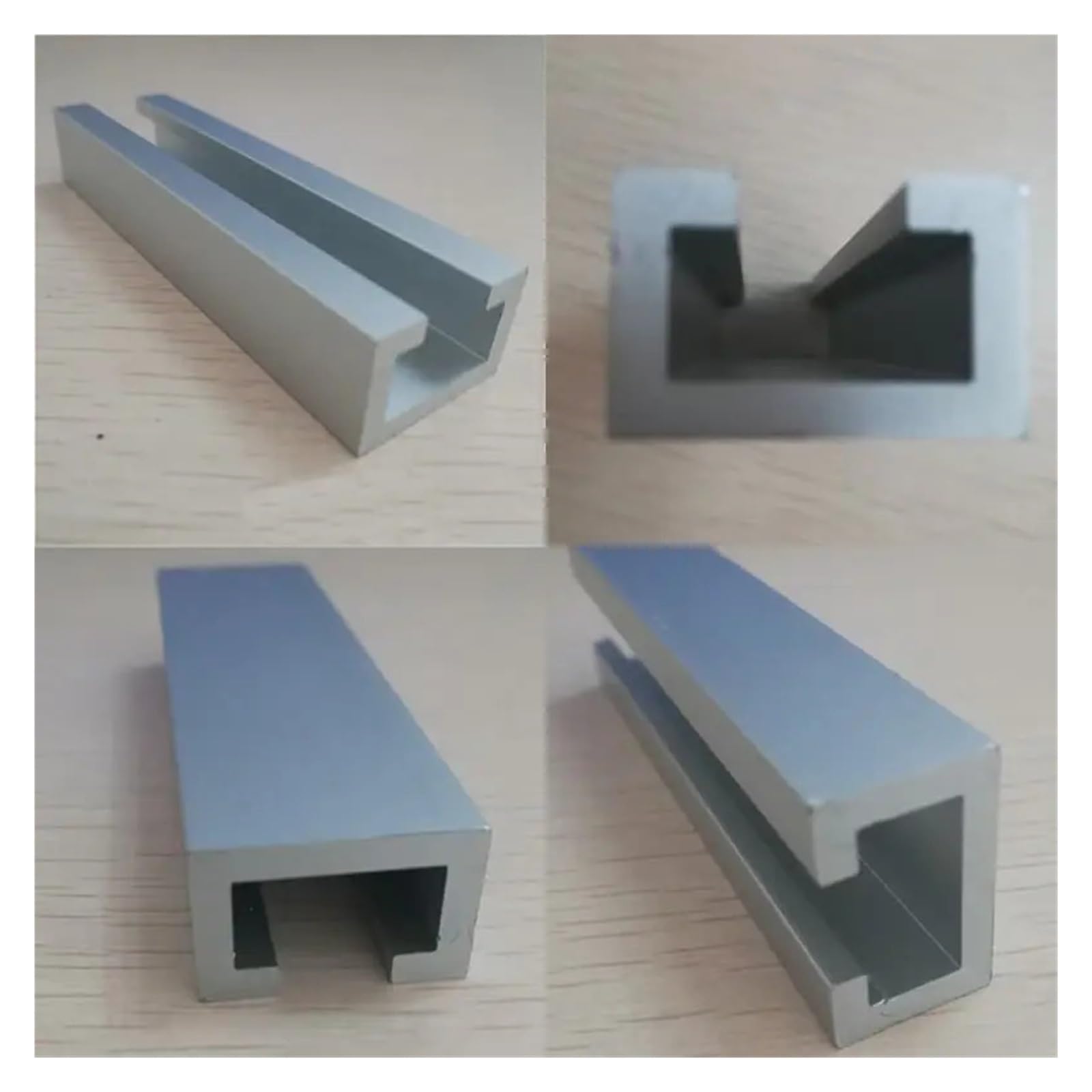Rura aluminiowa, szczelina C, aluminiowa, szeroka, 8-20 mm, liniowe wytłaczanie, szyna prowadząca, slot na karty, odporna na zużycie (12,3 x 6 x 4,3 mm, 50 cm x 1 szt.)