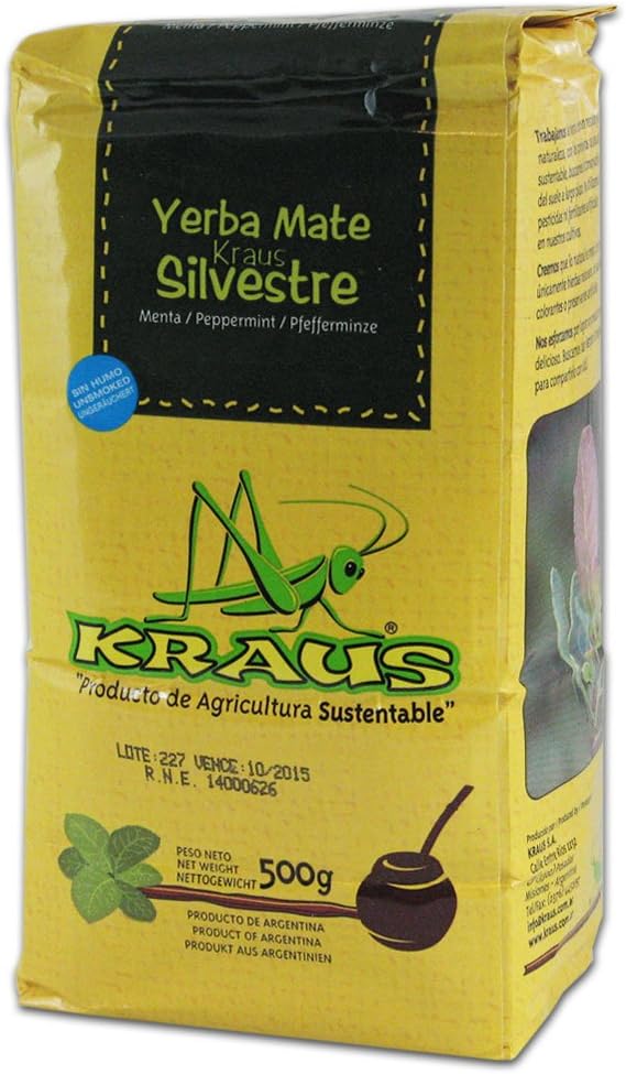 Yerba Mate Kraus Silvestre 500g Mint