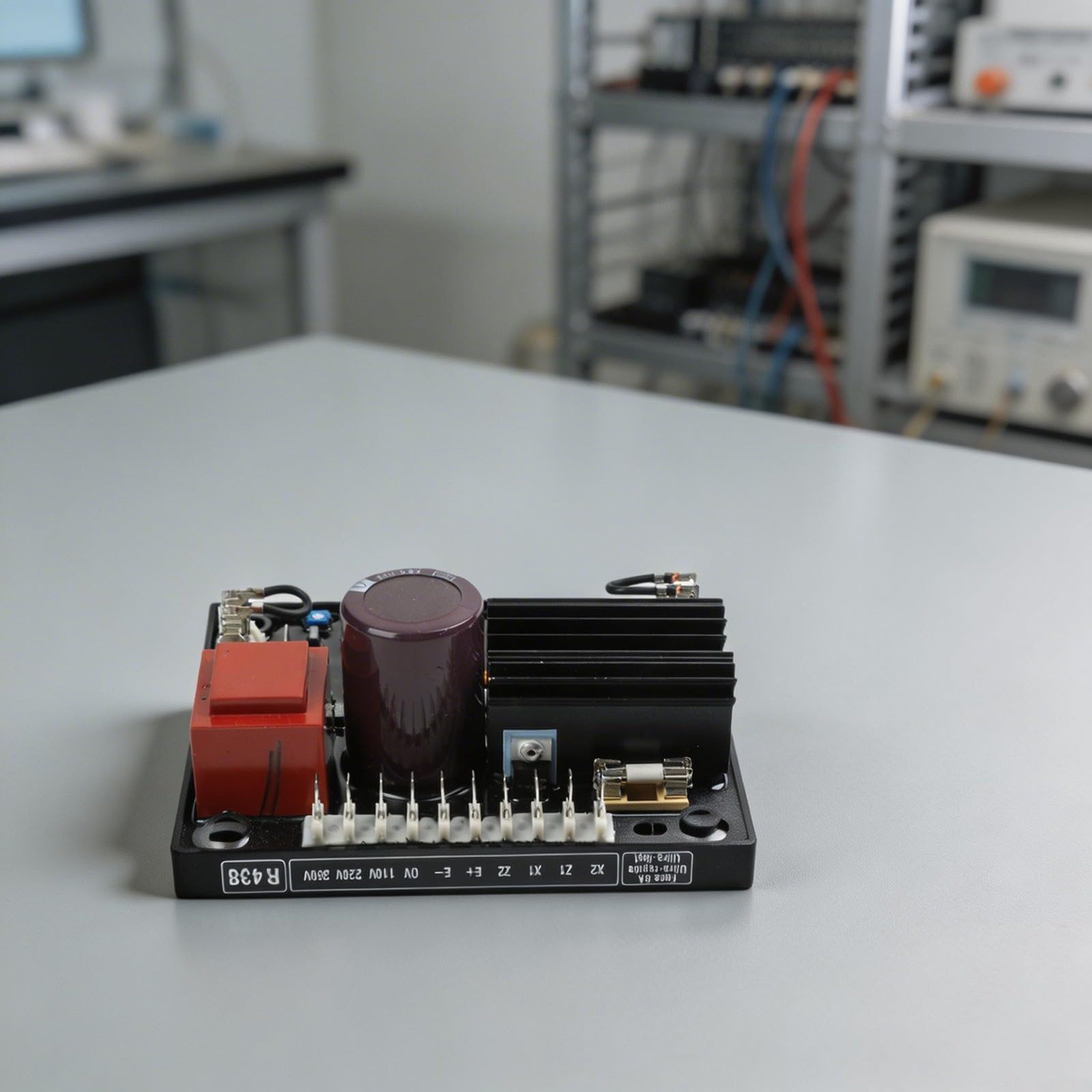 Avr R438 Regulador de voltaje automático Pcb para generador Leroy Somer, compatible con Arep o PMG, se adapta a la serie 1000/3000, negro, para equipos de energía industrial