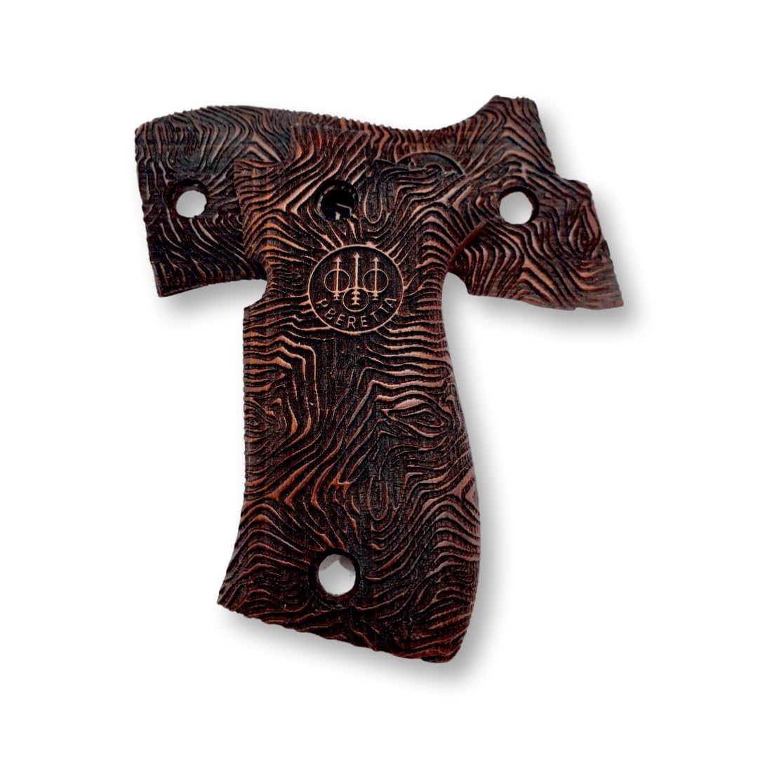 MANOPOLE ZIB per guancette Beretta F 81 Impugnatura a pistola realizzata a mano in legno di noce Guancette Ars.07