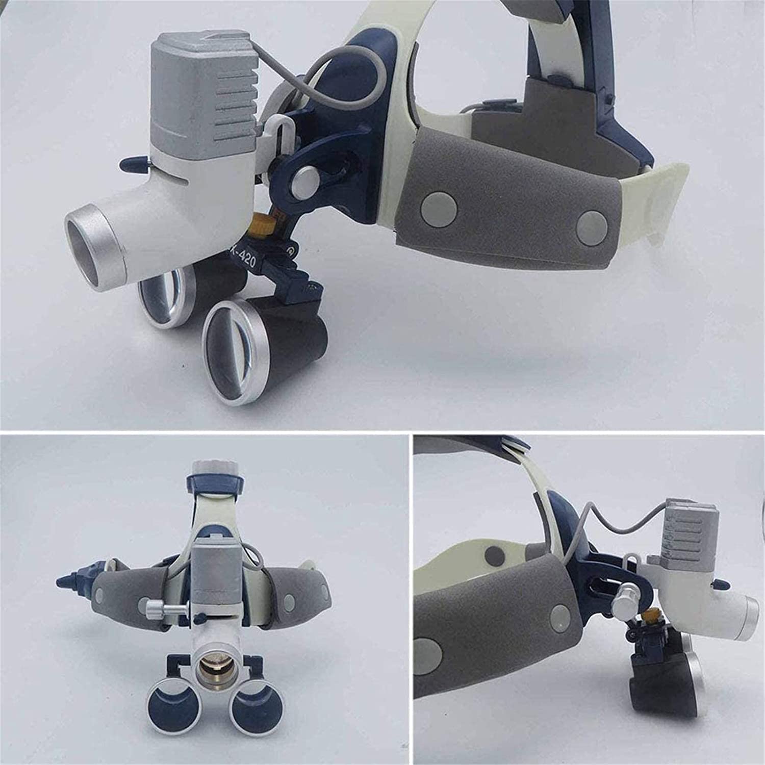 Lupa lornetka opaska na głowę lupy 2,5 x 3,5 x szkło optyczne szkło powiększające z 5 W LED reflektor hobby, czytanie, biżuteria zegarek i zegar naprawa wizja