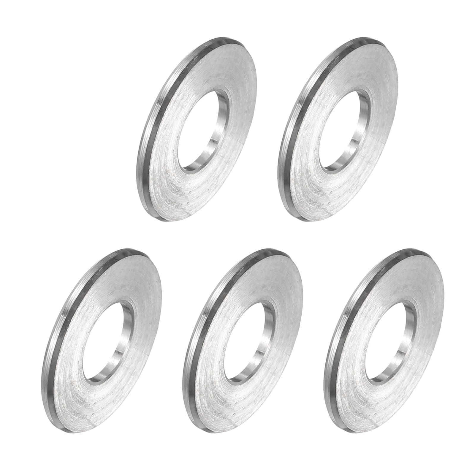 uxcell 5pcs Stainless Steel Spacer 5/16" Bore x 3/4" OD x 1/16" Length Screw Bushing Plain Finish Round Metal Spacer for M8 Screws Bolts and Rods