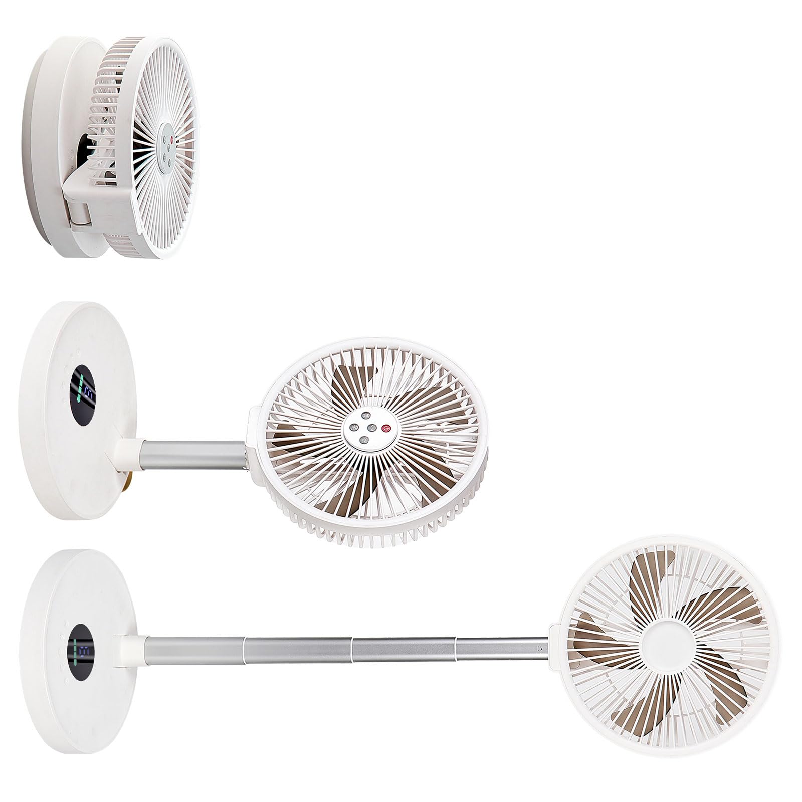 Oxxggkao Moving Device with Permanent Build 25CM Width When Folded Gentle Night Lighting for Evening Use Remote Control Fan