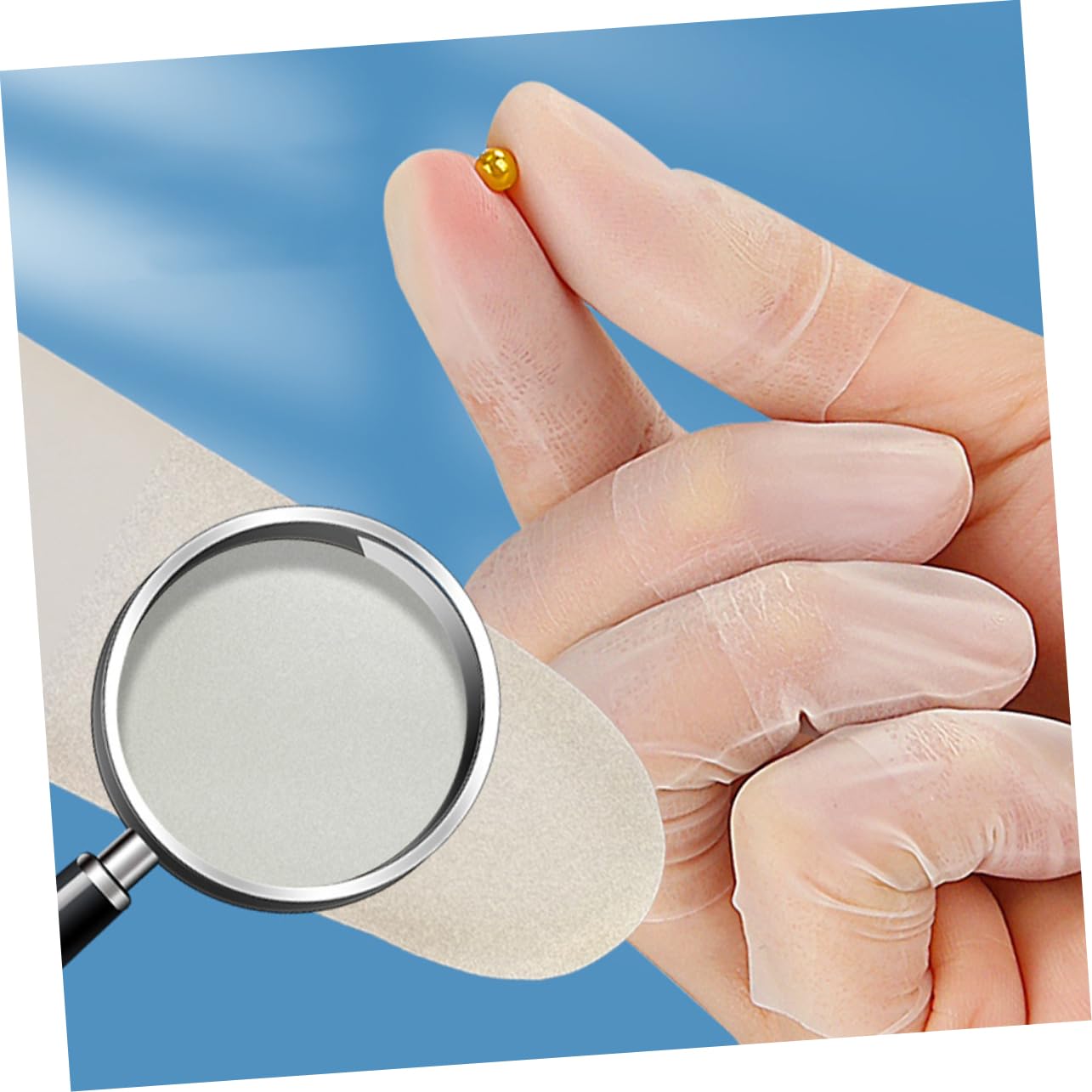 Milisten 100 Pack Fingertip Covers Anti-static Anti-slip Protective for Electronics Lab Home