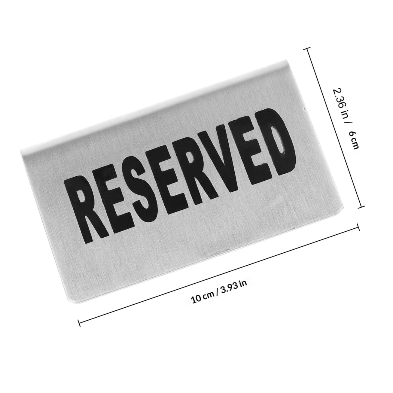 Cabilock 4 piezas Carteles Reservados de Mesa Doble Cara de Acero Inoxidable Plateado para Restaurantes Hoteles Eventos y Bodas