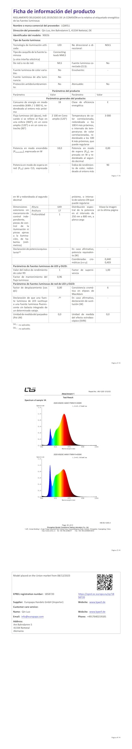 LQWELL® Lampa Sufitowa LED, Wodoodporna Lampa Łazienkowa IP44 Okrągła Płaska 18W 3000K 1980lm Cienka Do Salonu Łazienka Sypialnia Kuchnia Piwnica Biuro, 220 * 24mm