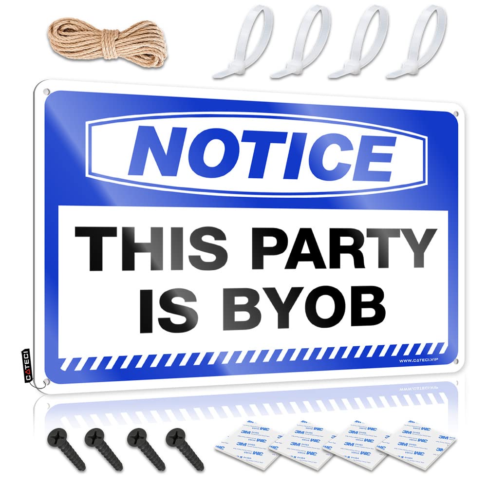 Notice This Party Is Byob Outdoor Farmhouse Decor Small - Decor Essentials Vintage Wall Art(30X40CM)