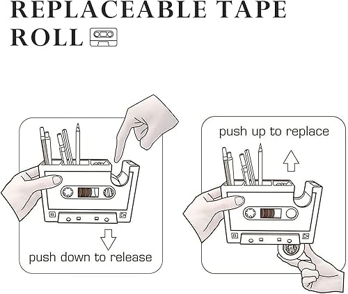 Miniatura 3 de Aobopar Lindo dispensador de cinta, escritorio dispensador de cinta rosa, dispensador de cinta de escritorio de oficina, divertido dispensador de