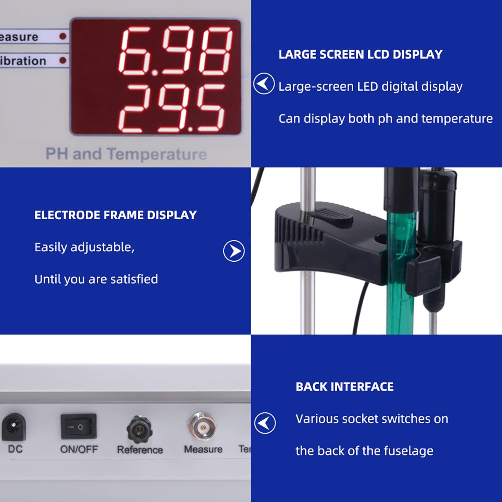 Desktop-Labor-PH-Meter mit automatischer Kalibrierung, ±0,01 PH-Genauigkeit, PH/Temp 2 Elektroden, und Ökologie