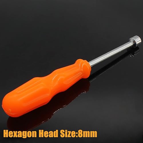 Miniatura 3 de Biaungdo Destornillador de llave de tubo de 0.315 in, destornillador de tuerca hexagonal de acero de alto carbono, destornillador de tuerca