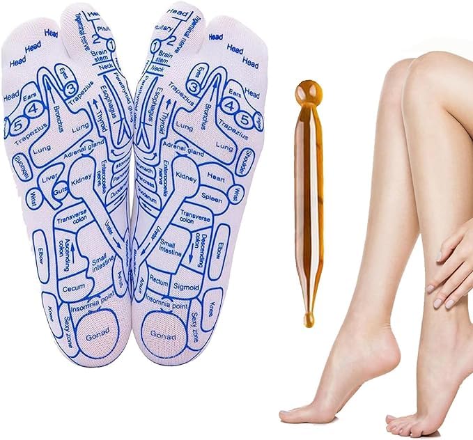 Riveira Reflexology Socks Set,Reflexology Socks with Massage Stick,Foot Relief and Acupressure Reflexology Foot Massage Socks (B0D33TKSK9) Amazon Price History, Amazon Price Tracker