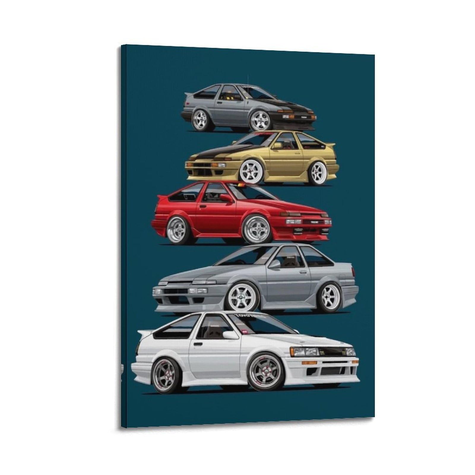 XKUGA Retro Sprinter Trueno JDM Corolla Levin Poster AE86 Culture Modern Decorative Canvas Prints - Ideal Wall Art for Family, Man Cave, Game Room, Boys & Girls Bedroom 24x36inch(60x90cm)