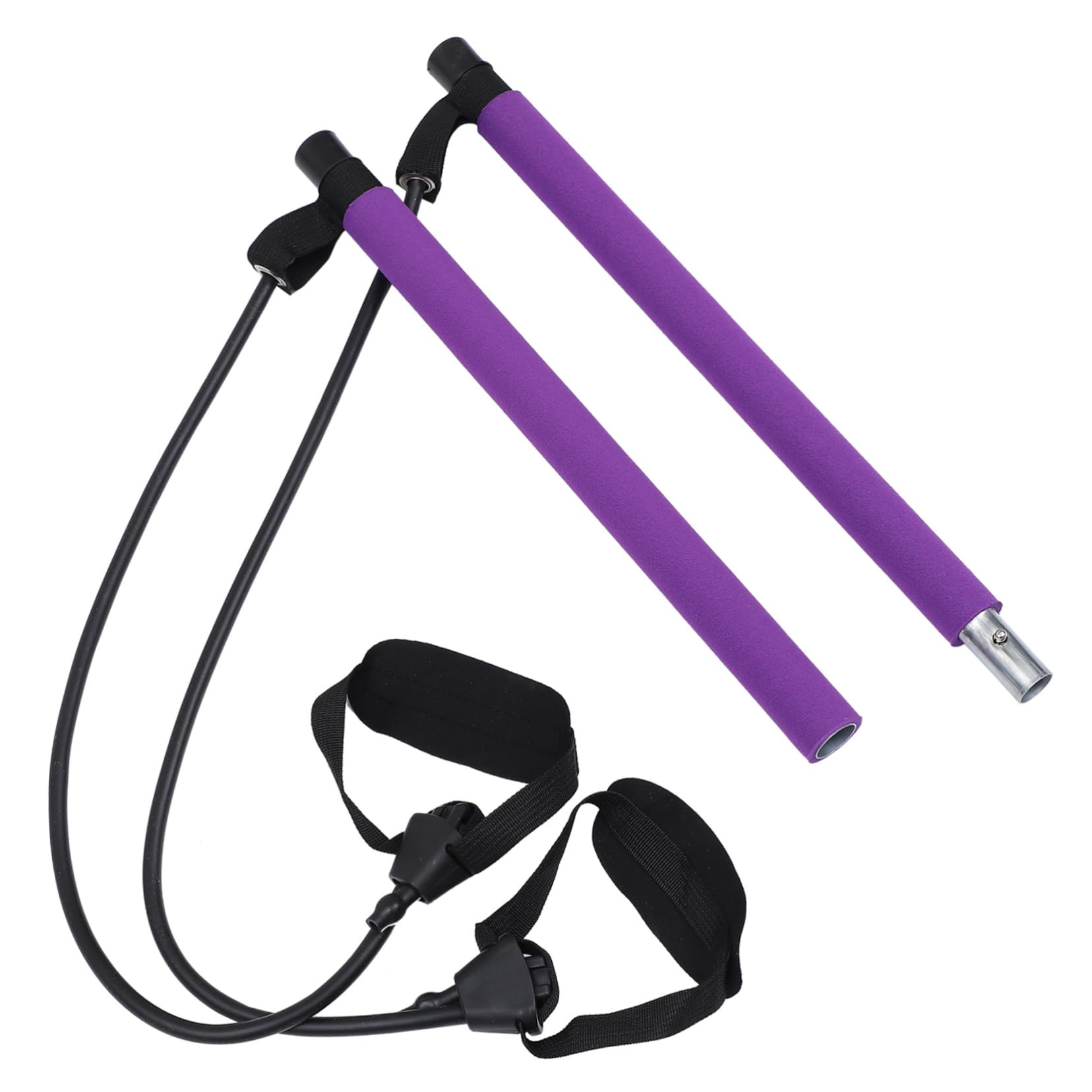 Mipcase Adjustable Pilates Bar for Home Workouts Portable Fitness Equipment Purple for Yoga and Strength Training Pilates Fitness Rod for All Levels