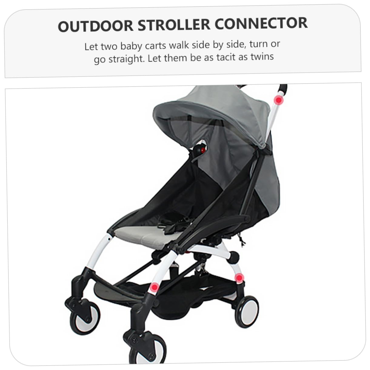 Abaodam 3Pcs Dual Stroller Connector Lightweight Durable Pram Connectors for Easy Transition to Twin Strollers for Families with Two Outdoor Use
