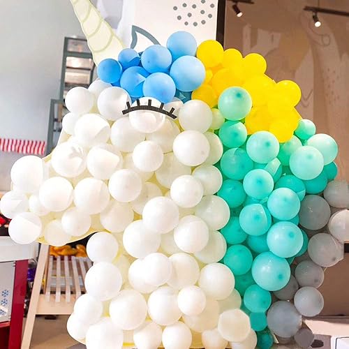 Vista 193 de KALOR Globos de arena blanca retro, 100 piezas de 5 pulgadas mini globos de látex mate para arco de guirnalda de globos, decoración de cumpleaños