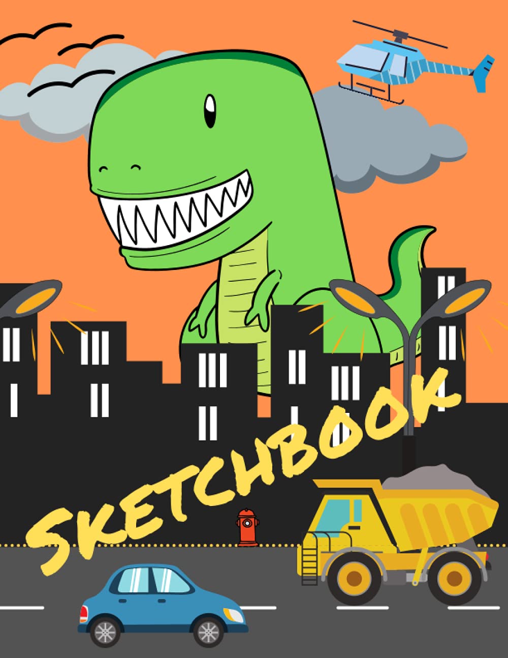 Sketchbook: A large monster sketchbook for kids with blank paper for drawing, doodling, or sketching with little monsters on the bottom of every page for extra inspiration Paperback – 28 September 2021