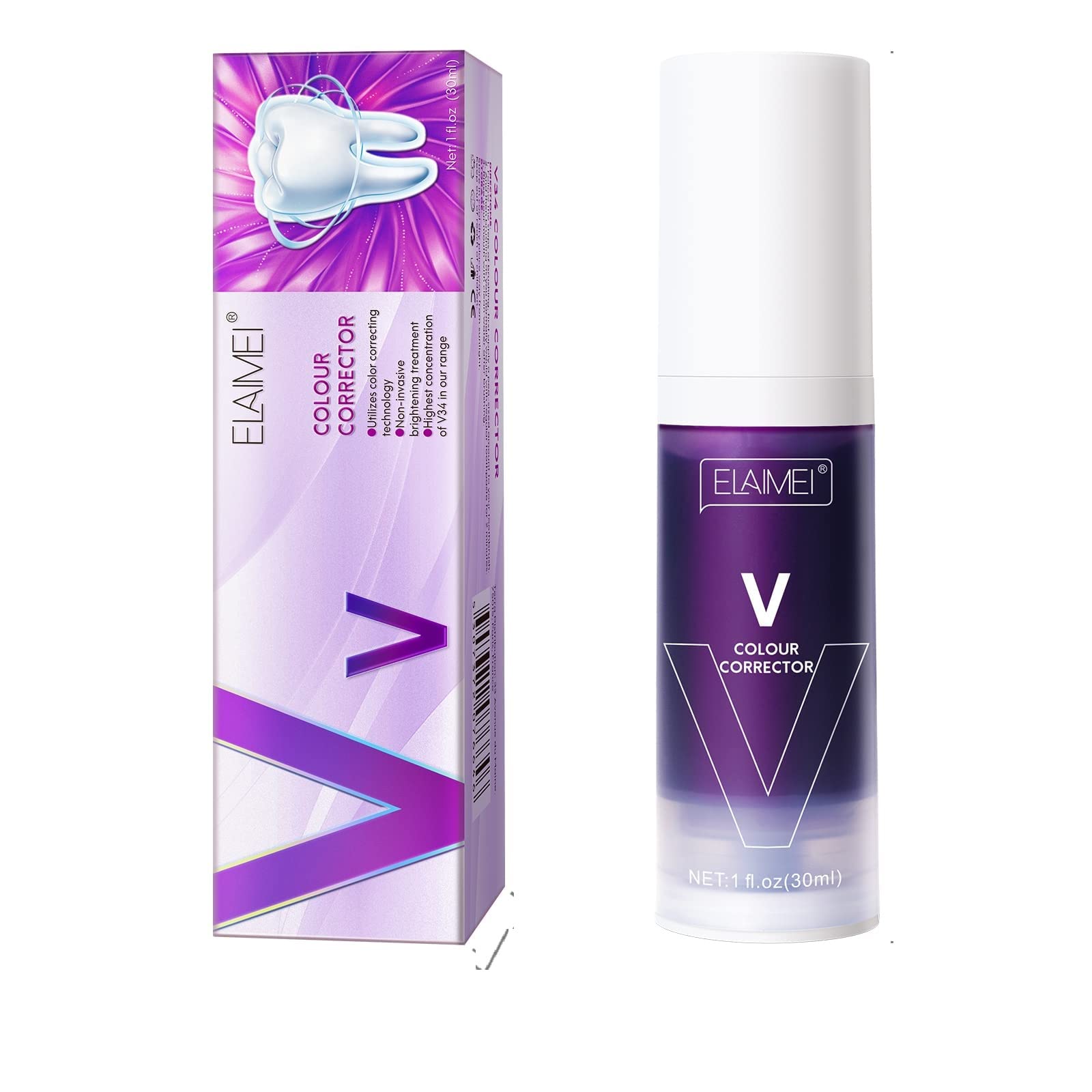 blanqueador dental v 34 blanqueador dental - blanqueamiento de dientes V 34 Purple Teeth Whitening, Tooth Colour Corrector, teeth whitening