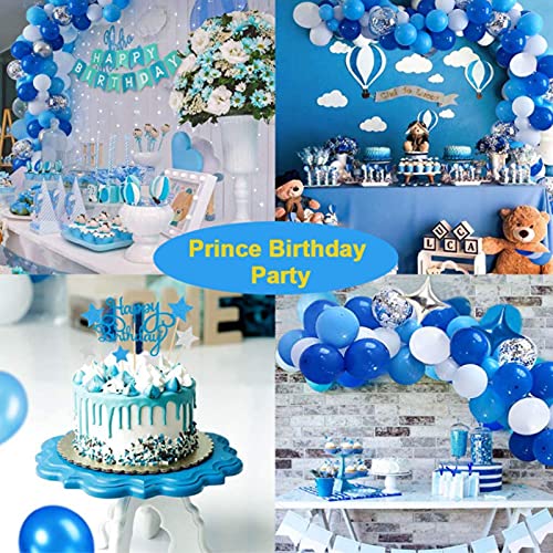 Ballonnen, 62 stuks, blauw, met confettiballonnen, 30 cm, decoratieve heliumballonnen voor kinderverjaardagen… - Image 6
