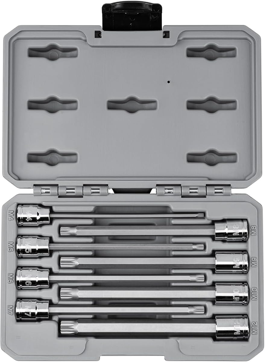 TEKTON Triple Square Bit Socket Set with Case, 8-Piece | SHB91318