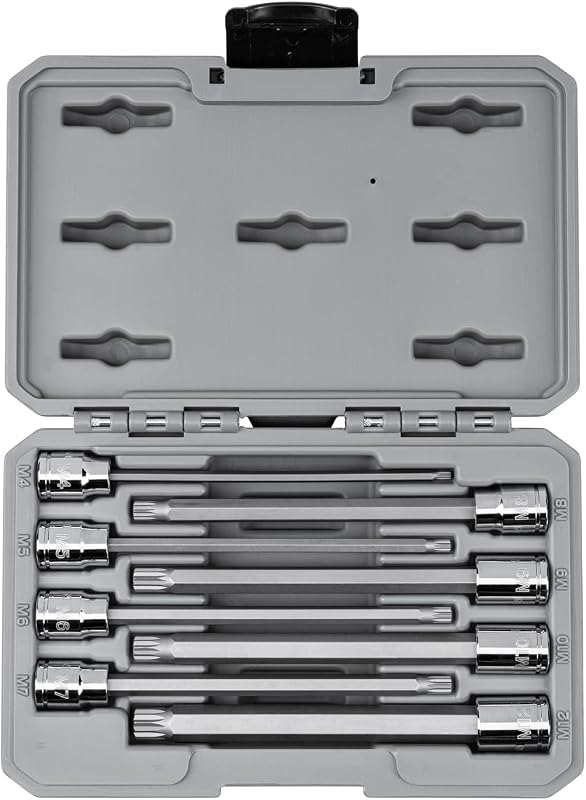 TEKTON Triple Square Bit Socket Set with Case, 8-Piece | SHB91318