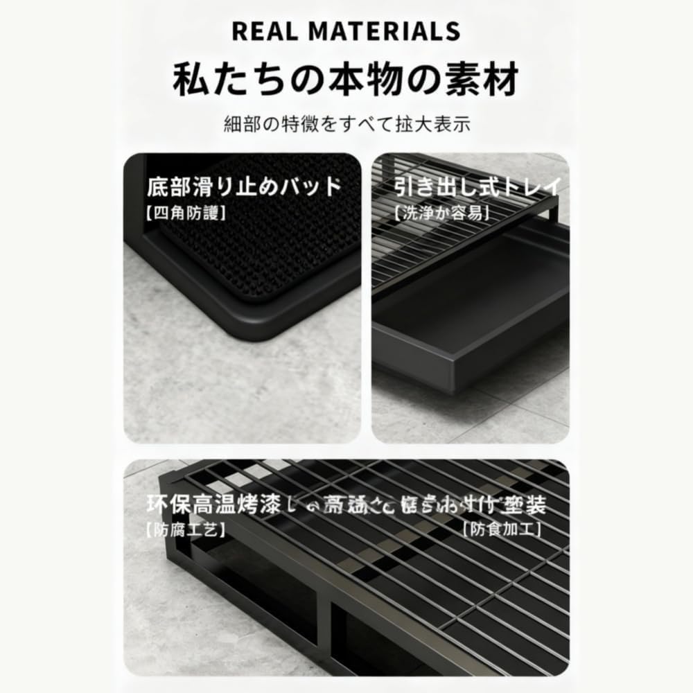 犬用トイレトレー ステンレススチール製ペットトレーニングトレー 大容量で大型犬も安心 高さ20cmハイパネル付き飛び散り防止 着脱可