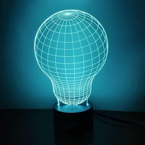 Miniatura 5 de Escultura luminosa Loveboat con luz LED de 7 colores, en 3D, ilusión óptica que produce unos efectos de iluminación únicos para decorar el hogar,