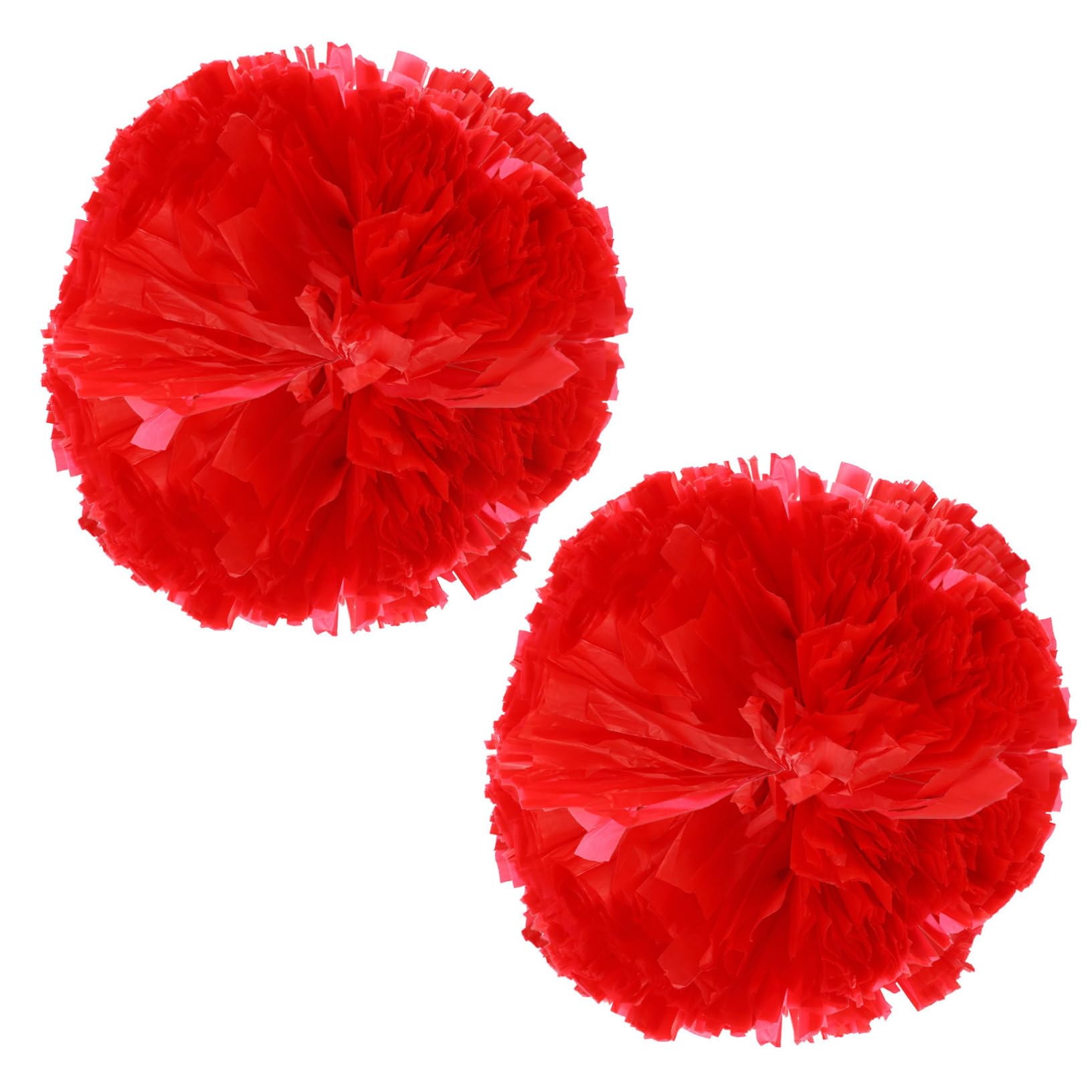 BESPORTBLE 2pcs Cheerleader Poms Cheerleading Pompom Cheering Squad Pom Poms Dance Flower Ball Cheer Poms Plastic Cheering Poms Plastic Ring Pom Poms Cheerleader Supplies Poms Cheer or Red