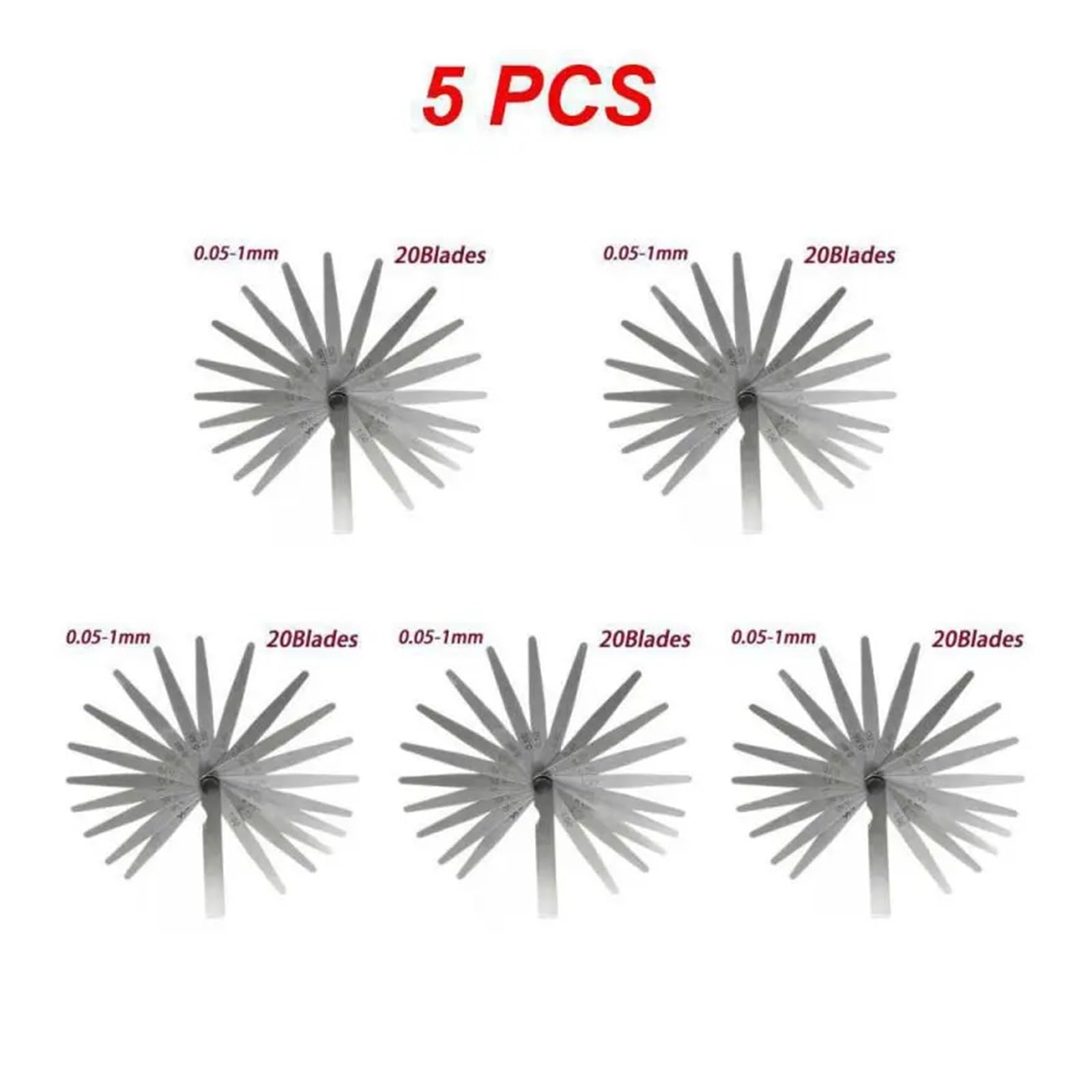 Spessimetro a lamelle 1~10PCS Lame Calibro di Spessore Calibri di Misura Strumento di Misurazione Gap Wedge for Regolazione Valvola Motore 0,02-1mm Misurazione di Precisione per candele, valvole, pist