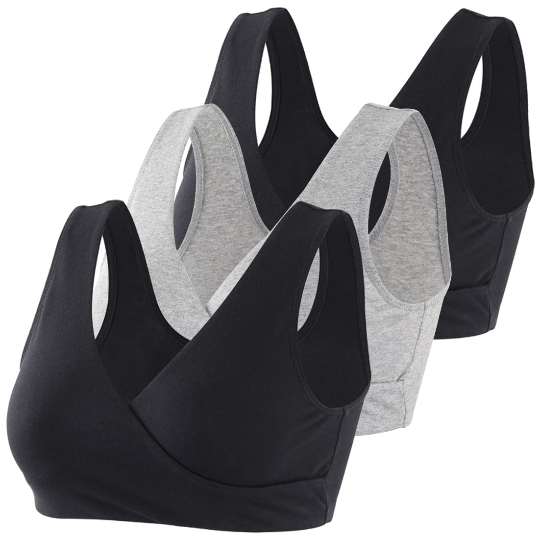 MANCI Soutien-Gorge de Sommeil en Coton, Soutien-Gorge Confortable sans Fil, Soutien-Gorge de maternité pour Allaitement, Grossesse et Allaitement