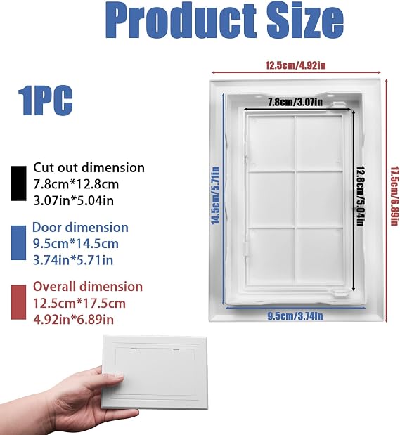100x150mm Access Panel Inspection Hatch Cover ABS Plastic Paintable Easy