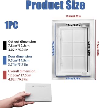 100x150mm Access Panel Inspection Hatch Cover ABS Plastic Paintable Easy