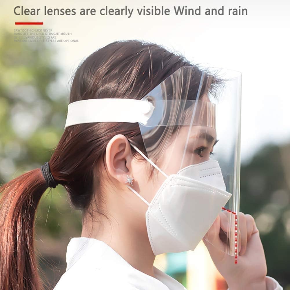 Face Shield Protect Eyes and Face with Protective Clear Film Elastic Band